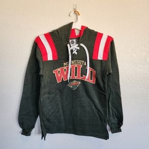 Minnesota Wild Liscensed Red Green Hockey Logo Sweatshirt Hoodie